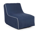 Poltrona Pouf Chaise Lounge Gonfiabile 90x60x70 cm in Poliestere Rihanna Blu