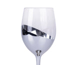 Set 6 Calici Chic in Vetro VdE Tivoli 1996 Trasparente e Silver