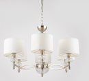 Lampadario Neoclassic in Metallo e Vetro Alicante Nickel