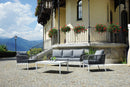 Set Salotto da Giardino in Alluminio Divano 2 Poltrone e Tavolino Vorghini Goteborg