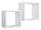 Lot de 2 Etagères Cubes Murales Carrées en Panneau de Fibres Q-Bis Maxi Blanc