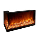 Camino Elettrico da Incasso 62x120x(60)36 cm Effetto Fiamma 50W Triumf Nero