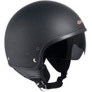 Casco Demi-Jet per Scooter Occhiale a Scomparsa SKA-P 1 NH Slim Nero Gommato