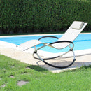 Dondolo Cerboli con Cuscino 77x152x85 h cm in Alluminio Grigio
