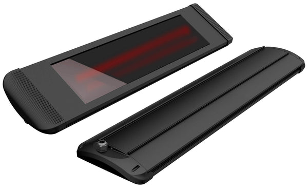 sconto Chauffage Électrique Infrarouge 80x25x7,5 cm Mur 1800W Moel Aaren Noir