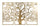 Ensemble de 3 panneaux dorés Arbre de vie 165x2x110 cm en fer doré