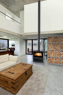 Stufa a Legna 6/16KW in Acciaio Flig Sheridan Nera