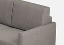 Divano Angolare 6 Posti 281x241x85 cm Karay in Tessuto Grigio