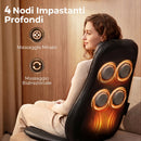 Sedile Massaggiante 105x45x10 cm con Calore Shiatsu e Vibrazione per Fianchi e Cosce in Finta Pelle Nero      