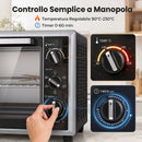 Fornetto Elettrico Ventilato 32 L 1500 W 52,8x38x35 cm con Controllo Temperatura Girarrosto e Timer Nero      