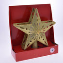 Puntale Proiettore LED per Albero di Natale a Forma di Stella 24x7 cm con Effetti Luce RGB in Plastica e Vetro Oro      