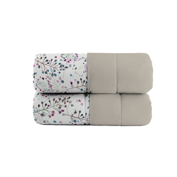 sconto Trapunta Invernale Stampata in Microfibra 200gr Double Face Flor Varie Misure