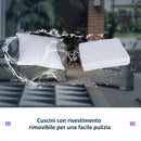 Set Salotto da Giardino in Rattan Sintetico 2 Poltrone a Dondolo e Tavolino Marrone 