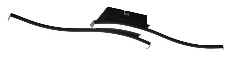 Plafoniera da Interno a LED SMD in Metallo Nero Opaco