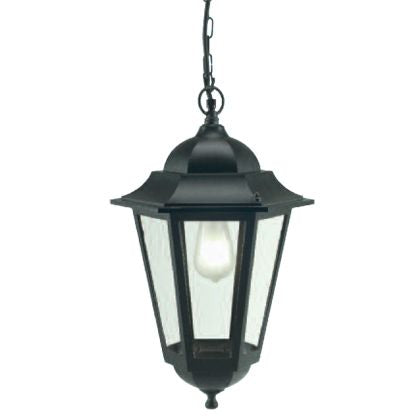 sconto Lampe Lanterne Suspendue Couleur Noire pour Extérieur Ligne Maxi Hexagonale Livos