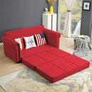 Divano Letto 180x85x92 cm in Tessuto Rosso