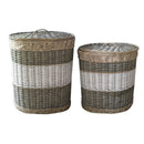 Set 2 Portabiancheria Ovale in Vimini Fadi