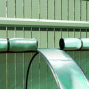 Serra da Giardino a Tunnel 300x100x80 con Porte Avvolgibili cm in Acciaio e Plastica PP Verde      