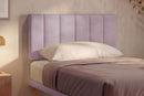 Letto 1 Piazza e Mezza con Rete Rivestita Microfibra Glicine Tessis Testata Vertical Varie Misure