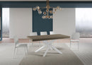 Tavolo Allungabile 200-304x90x77 cm Volantis Premium Tortora Telaio Bianco 