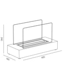 Camino a Bioetanolo da Tavolo 40x16,5x24 cm 1500W 1L Cremona Bianco 