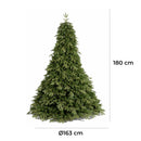 Albero di Natale Artificiale Realistico 180 cm 2946 Rami Montaggio a Ombrello Verde