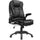 Fauteuil de massage de bureau 62x68x121 cm avec chauffage en simili cuir noir