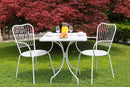 Sedia da Giardino 54x55x90cm in Ferro Ivrea Bianca