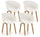 Lot de 4 Chaises 58x51x78 cm en Polypropylène Blanc