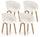 Lot de 4 Chaises 58x51x78 cm en Polypropylène Blanc