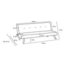 Divano Letto 178x82x70 cm in Tessuto Grigio