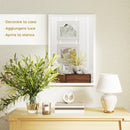 Specchio da Parete Rettangolare 40x60 cm con Ganci in Vetro e MDF Bianco      