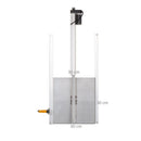 Porta Automatica per Pollaio 42V 30x30 cm con Timer e Sensore di Luce in Alluminio e ABS Argento