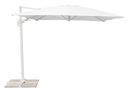 Ombrellone da Giardino Decentrato 3x3m Telo in Polietilene Bianco