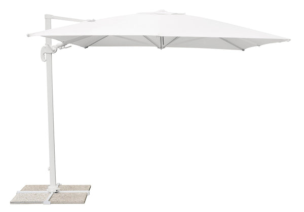 Parasol de Jardin Décentralisé 3x2m Toile Polyéthylène Blanc acquista