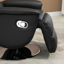 Poltrona Relax Reclinabile 75x92x105 cm in Similpelle Nero
