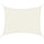 Voile d'Ombrage Rectangulaire 3x4m en Polyester Blanc Crème