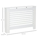 Copritermosifone in Legno MDF Bianco 112x19x81 cm 