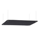 Pannello Fonoassorbente da Soffitto con Kit di 4 Cavetti 150x50 cm Finitura Antracite     