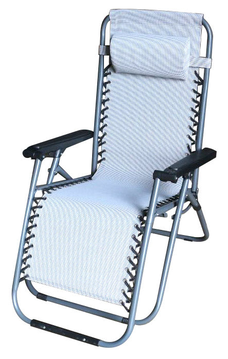 \ Pieghevole 90x66x108 cm in Metallo e Textilene Bianco e Grigio e Nero