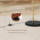 Lampada da Terra Moderna ad Arco 100-115x35x170-180A cm con Asta Regolabile e Interruttore a Pedale Attacco E27 Oro      