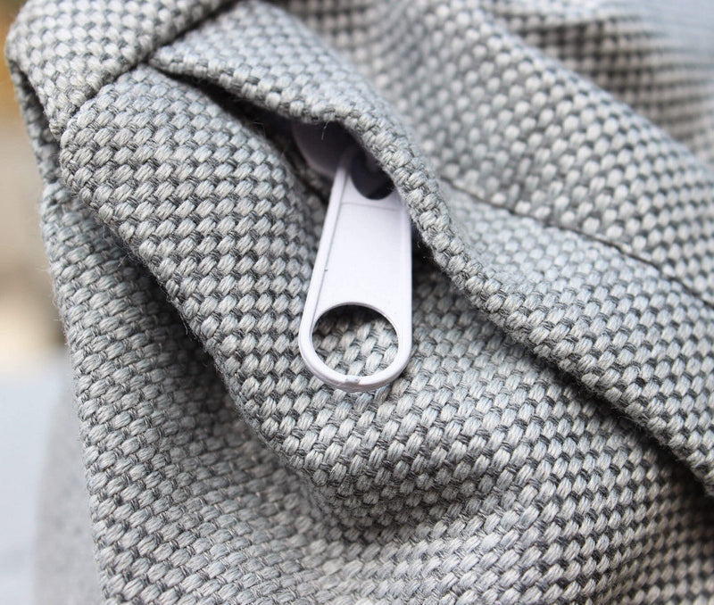 Set Salotto da Giardino Divano 2 Poltrone e Tavolino con Cuscini in Acciaio Grigio