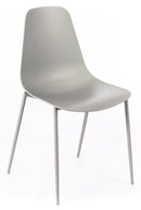 Set 4 Sedie 49x48,5x88 cm in Polipropilene Grigio Chiaro