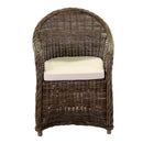 Poltrona da Giardino in Rattan con Cuscino 64x64H50/83cm Roma Grigio