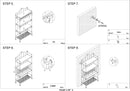 Mobile Porta Vivande Manhattan 99,3x42x185 cm in Ferro e MDF