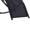 Sedia a Dondolo Moderna da Giardino in Textilene Nero 154x80x84 cm 
