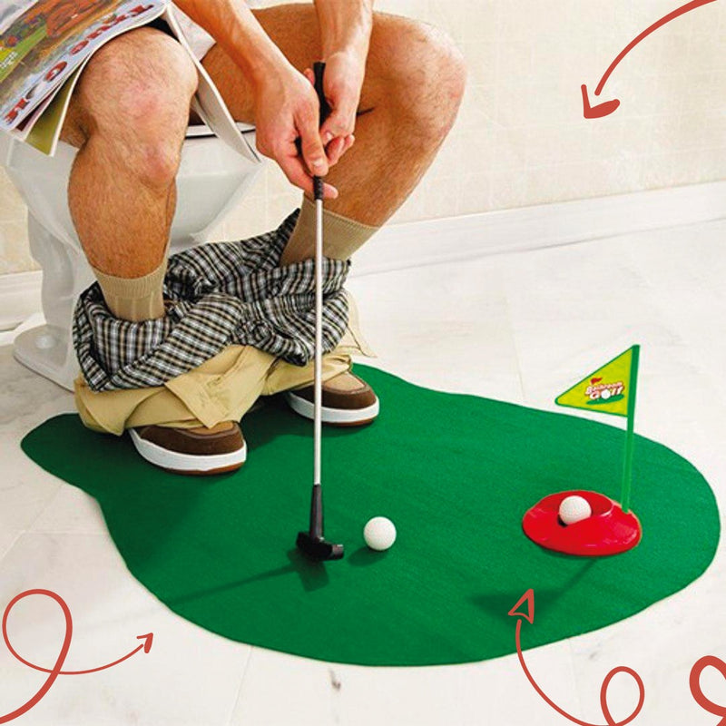 Gioco golf da bagno minigolf da toilette gioco completo svago e divertimento
