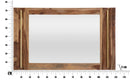 Specchio Elegant Sheesham 120x3x73 cm Legno e Specchio Naturale e Oro