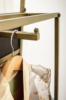 Specchio con Porta Abiti Ekbal Oro in Acciaio