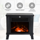 Camino Elettrico da Terra Effetto Fiamma 600W/1200W Nero 